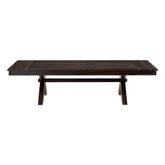 Boston Indian Solid Wood Large Farmhouse Dining Table With Extension Black